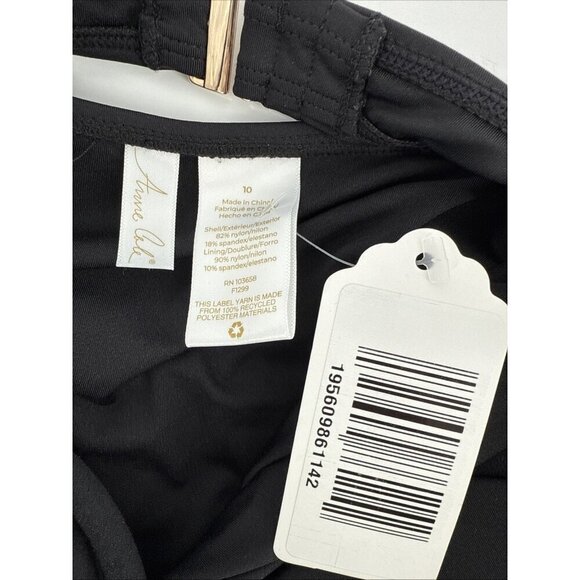 Anne Cole Women’s Size 10 Black Underwire Surplice One Piece Swim Suit New - Picture 7 of 8